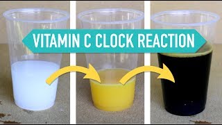 Simple Color-Changing Chemistry Clock Reactions (feat. Vitamin C)