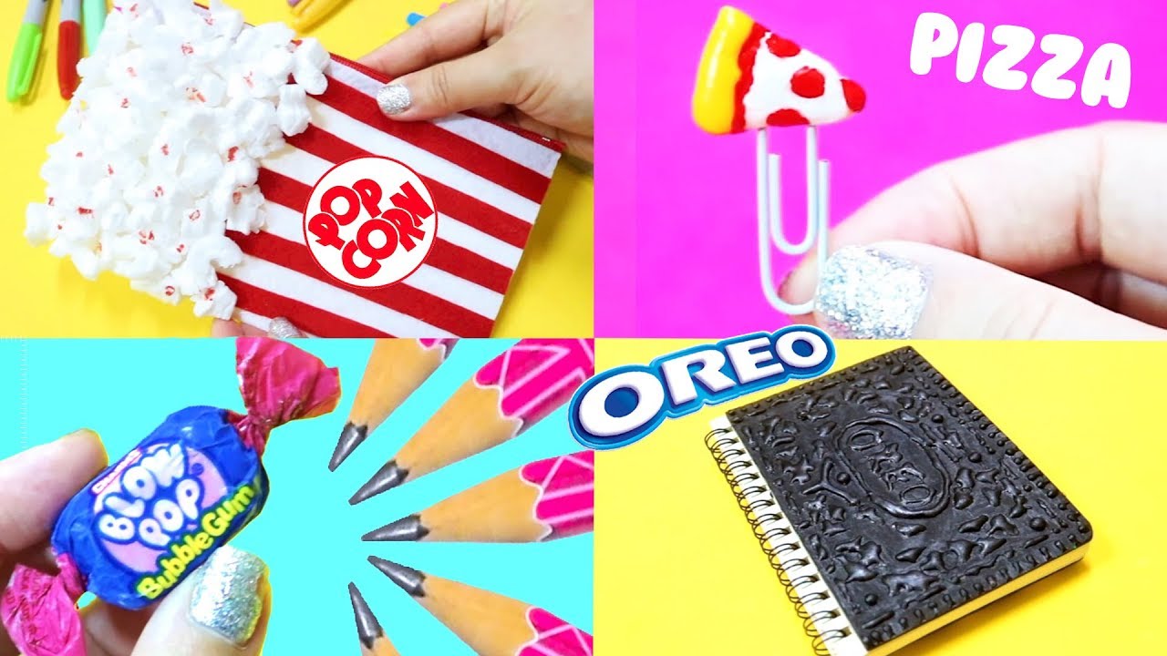 DIY FOOD SCHOOL SUPPLIES for Back to School (Part 4) | Easy & Cute ...