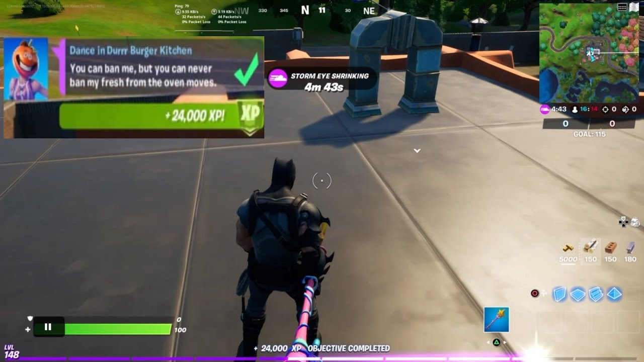 Dance in Durrr Burger Kitchen location in Fortnite - Week 8 Epic Quest Challenges Guide