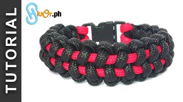 TUTORIAL 04: How to make a Stitched Solomon Bar Paracord Bracelet with Buckles - HSknotPh