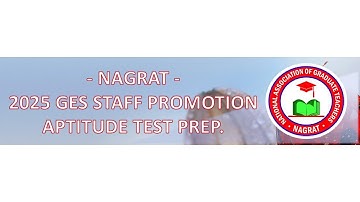 DAY 1   NAGRAT 2025 Staff Promotion Aptitude Test Prep
