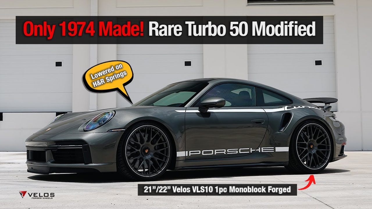 The Super Limited Porsche Turbo 50 on Color Matched Velos Forged Wheels! A rare icon reimagined.