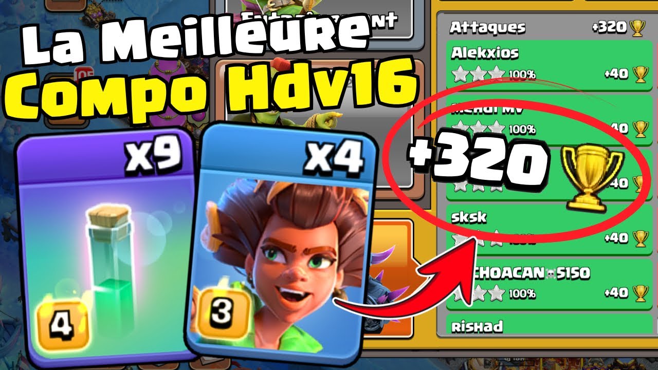 Cette Compo Hdv16 détruit des Hdv17 MAX ! 😱