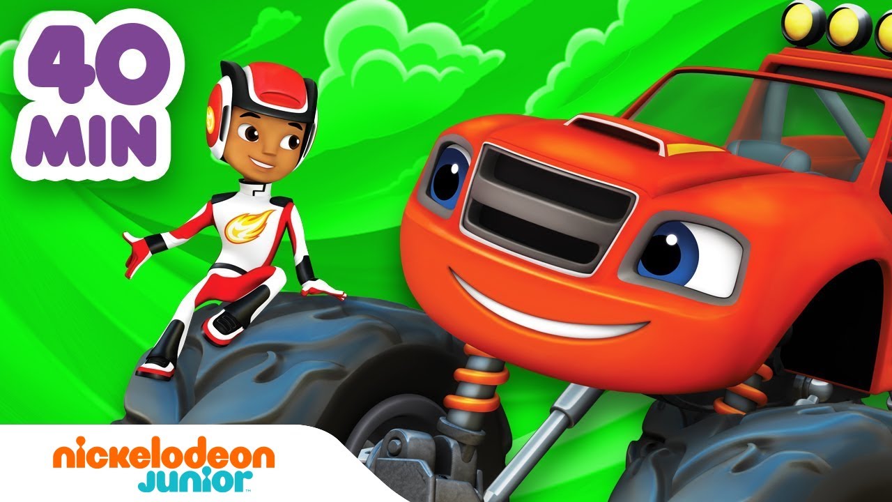 ⁣Blaze et les Monster Machines |40 MINUTES des plus grands sauvetages d'AJ et Gabby | Nick Jr.