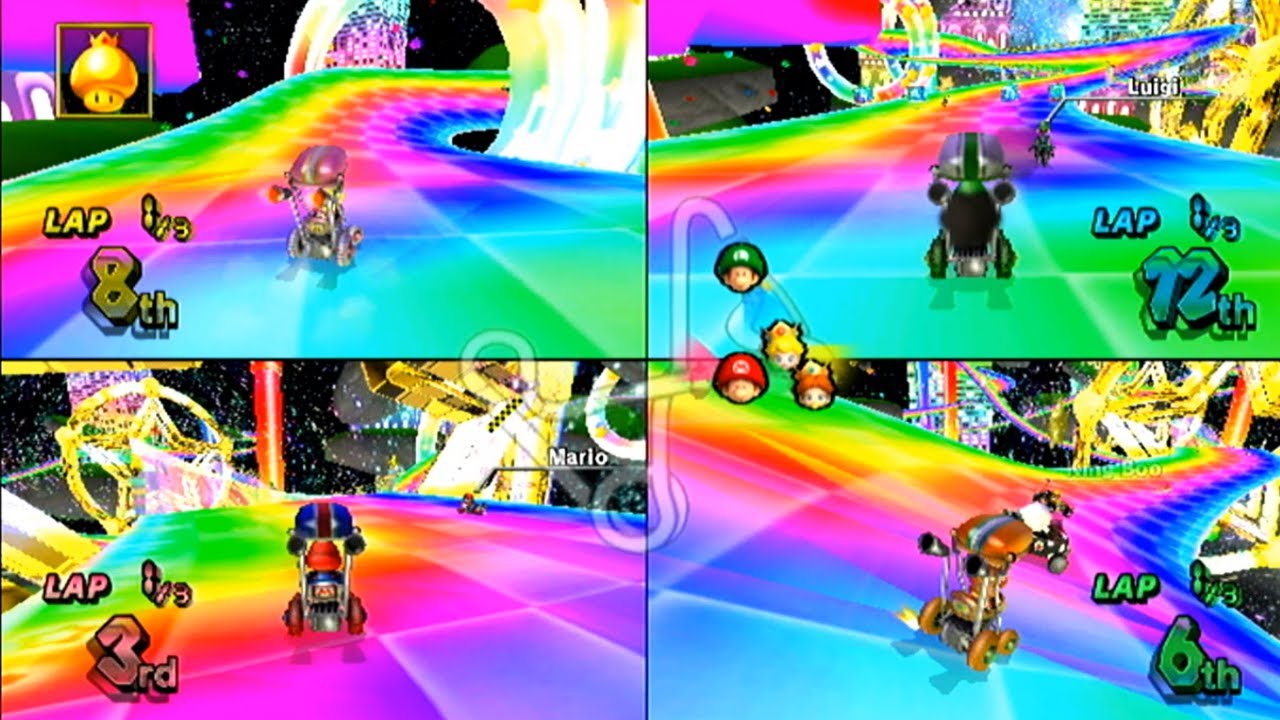 The babies are OUT OF CONTROL in Mario Kart Wii 😭🔥4 players. Custom tracks 🔥