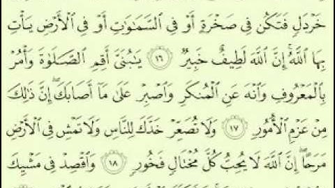 الآيات (١٢-١٩) من سورة لقمان