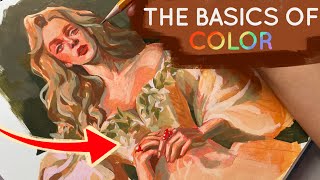 Color theory and its applications +mixing skin tones with gouache