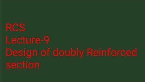 Analysis of doubly Reinforced section by working stress method