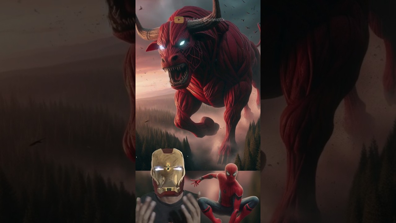 Superheroes but Giant Bull | All Characters Marvel 