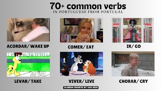 70+ verbs in portuguese from Portugal: vocabulary. 70+ common verbs in portuguese #learnportuguese