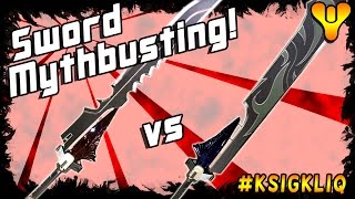 Destiny Exotic Sword Mythbusting Raze Lighter vs Dark Drinker screenshot 3