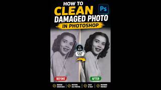 How to Restore Damaged Old Photos in Photoshop | Stamp Tool Tutorial 🔥 #photoshop
