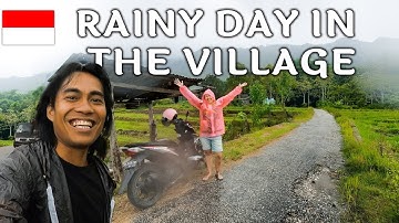 We Got Soaked! Rainy Day Indonesian Village Vibes in Sumatra | INDONESIA VLOG