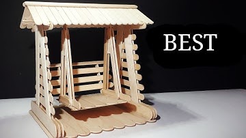 HOW TO MAKE ICE CREAM STICK OR POPSICLE STICK SWING | ART AND CRAFT