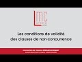 Lmc partenaires avocats  clauses de non concurrence