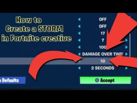 How to create a storm in fortnite creative using damage volume