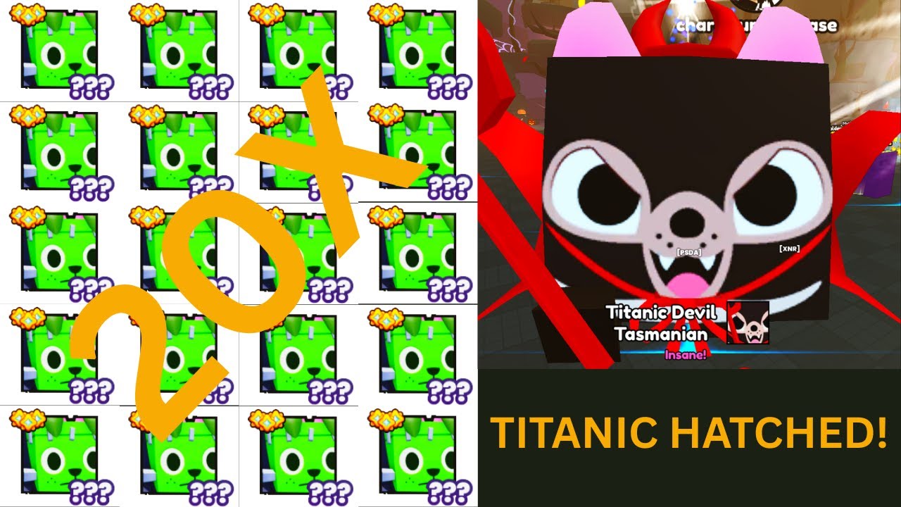 Titanic Devil Tasmanian Pet – Roblox Pet Simulator 99 – Limited Huge Pet