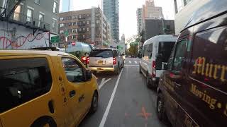 NYC Yellow Taxi nearly right hooks cyclist