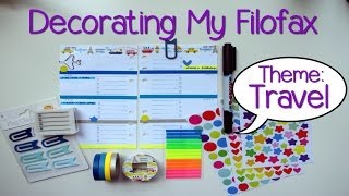 Decorating My Filofax - Travel Theme - June 2014