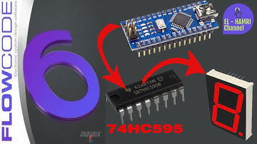 74HC595, afficheur 7 segments et arduino ( programmer arduino facilement avec Flowcode )