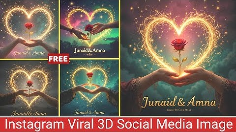 New Trending Name Art 3D Image |Couple Name Dpz Photo Editing |Ai Image Generator Free