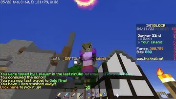 when you unlock a travel scroll in hypixel sky block