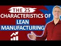 The 25 characteristics lean manufacturing  rowtons training by laurence gartside