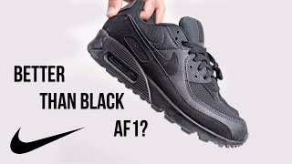 Air Max 90 Triple Black Suede Review