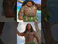 Moana Characters animation vs live action #shorts #moana #disney