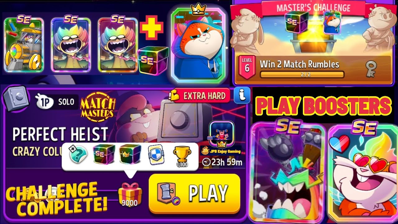 Crazy Columns+Rainbow Solo Challenge Perfect Heist /9000 Score