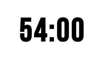 54 Minute Timer Without Music, Simple Countdown With Alarm At The End