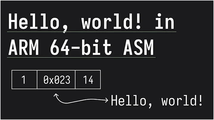 Hello world! ARM 64 bit assembly