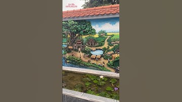 Mẫu Tranh Đồng Quê Đẹp Cây Đa Giếng Nước Sân Đình Hoàn Thành Cho Khách #shorts