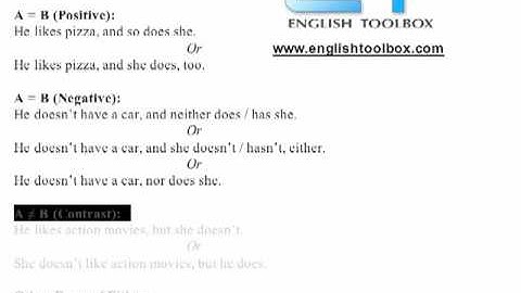 Neither, Either, So, Too