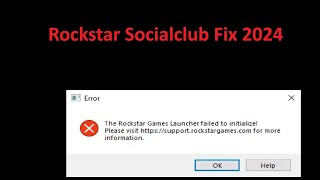 Rockstar Launcher Failed To Initialize2024fixbug Fixed