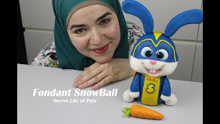 SnowBall Secret Life of Pets Bunny Cake Topper