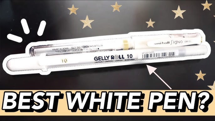 Best white pens for art - Gelly Roll, Derwent, Uni etc - Jason