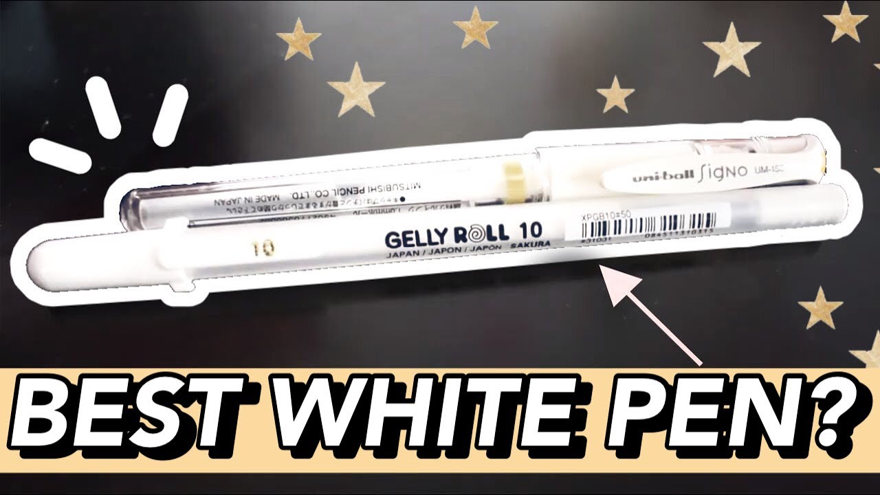 SAKURA GELLY ROLL vs UNIBALL SIGNO  (BEST) WHITE GEL PEN COMPARISON 