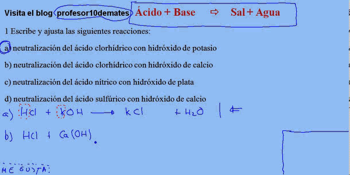 acido base sal agua reacciones qu 237 micas estequiometria neutralizaci 243 n 01 acido base sal agua reacciones qu 237 micas estequiometria neutralizaci 243 n 01