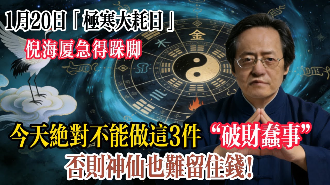 倪海廈急得跺腳：1月20日「極寒大耗日」，今天絕對不能做這3件“破財蠢事”，否則神仙也難留錢！