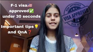 US F-1 visa interview experience at Mumbai consulate ??|**visa approved under 30 seconds**|