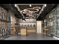 Young cycles bike shop interior design animation