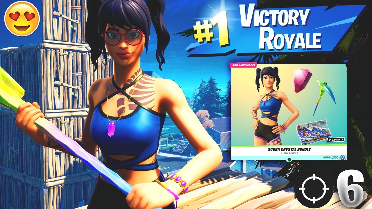 6 Kill Solo Win With The NEW Scuba Crystal Gameplay In Fortnite Battle Royale (Season 7)