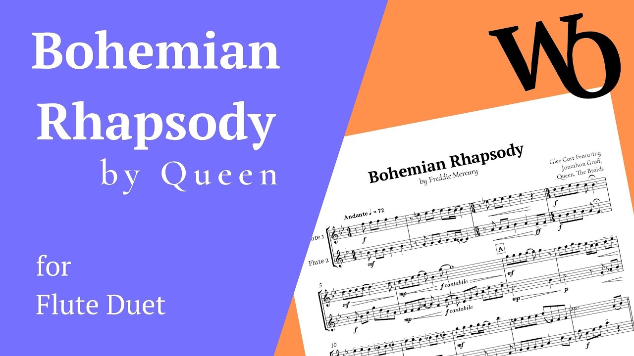 Bohemian Rhapsody By Queen For Flute Duet Sheet Music Youtube 