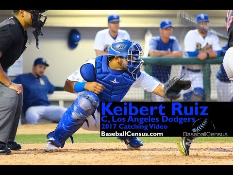 Keibert Ruiz, C, Los Angeles Dodgers — 2017 Catching Video