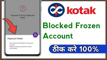 PhonePe Payment Failed Kotak Bank Your Bank Has Blocked Or Frozen Your Account Fixed 100%