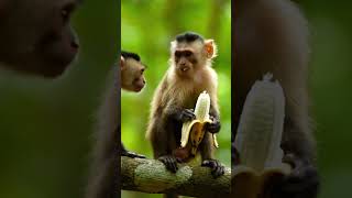 Monkey steals fries 🍟 #moneky #monkey #animalshorts #animals #pinnedtweet #nicktoons #toonme