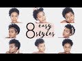 8 Easy Hairstyles For SHORT 4C Natural Hair | 4C NATURAL HAIRSTYLES