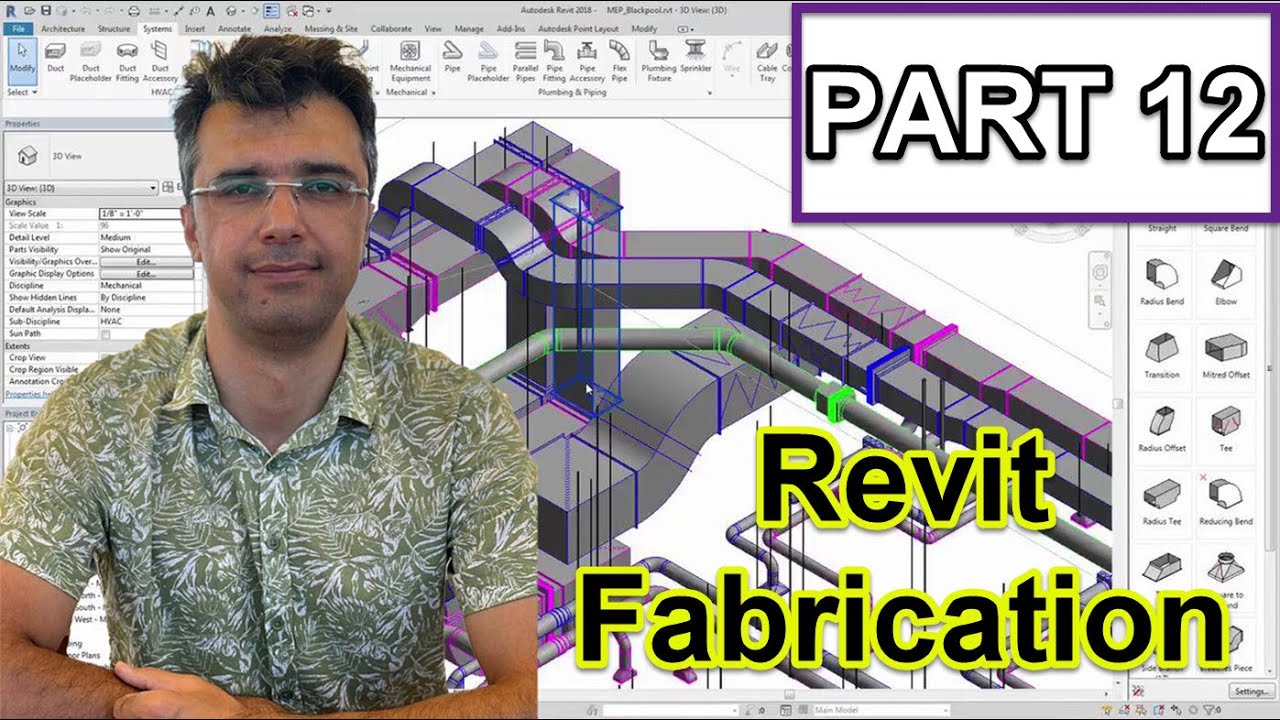 12 Fabrication Detailing Revit 21 How to Adding And Editing Of Duct ...