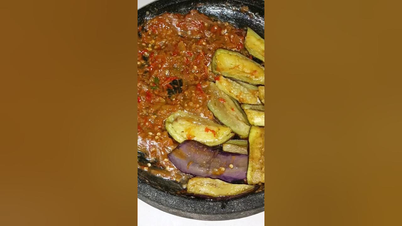 Yuk buat - sambel terasi terong penyet Yuk buat - sambel terasi terong penyet